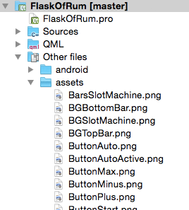 "The project tree should include the images in the assets folder."